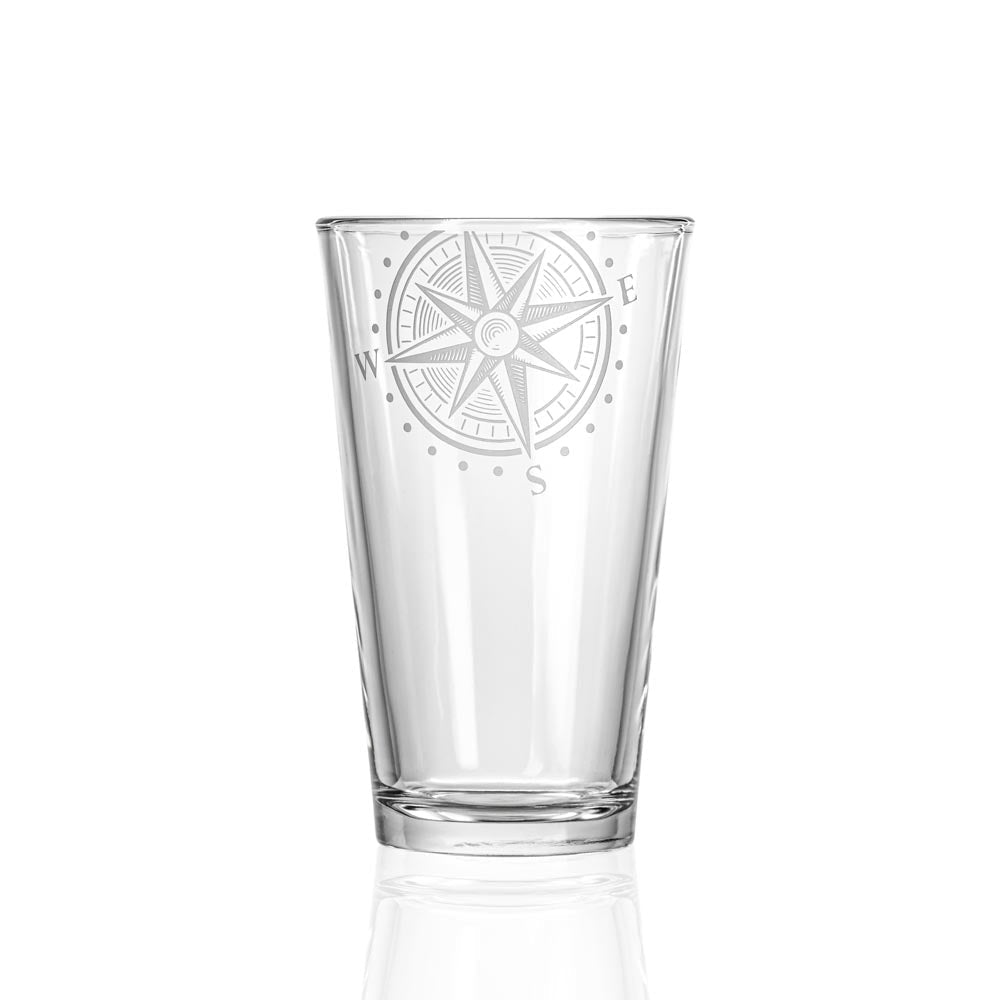 Compass Star 16oz Beer Pint | Set of 4