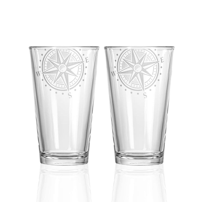 Rolf Glass Compass Star 16oz Pint Beer Glass