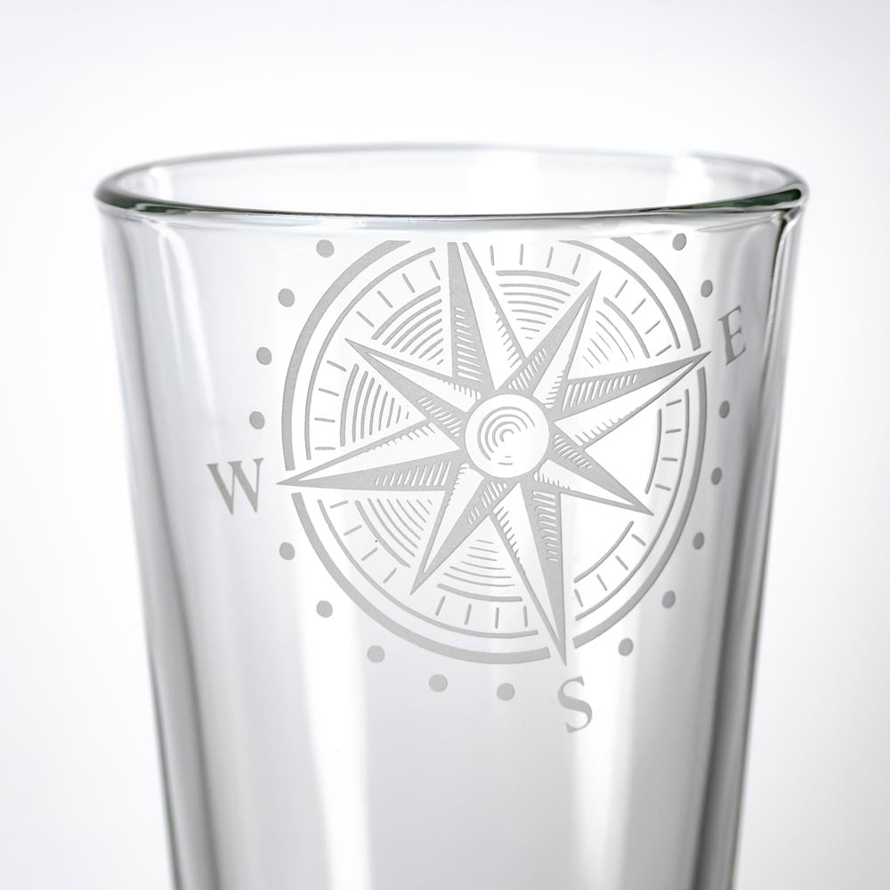 Rolf Glass Compass Star 16oz Pint Beer Glass
