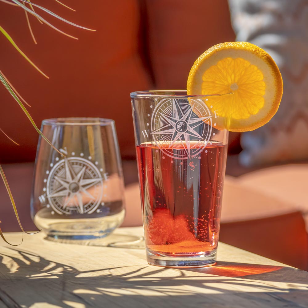 Compass Star 16oz Beer Pint | Set of 4 - Thumbnail 3