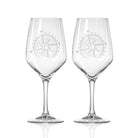 Rolf Glass Compass Star 19.5oz All Purpose Wine Glass set of 2