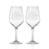 Rolf Glass Compass Star 19.5oz All Purpose Wine Glass set of 2