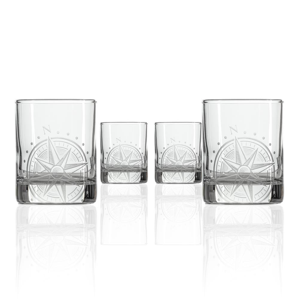 Rolf Glass Compass Star 2.5" Candle Votive