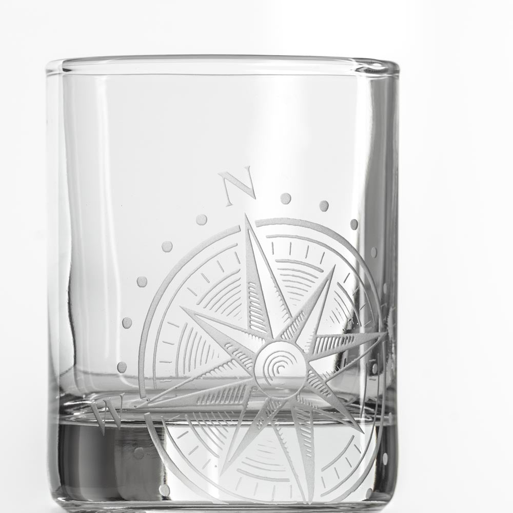 Rolf Glass Compass Star 2.5" Candle Votive