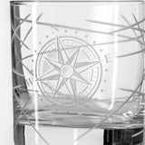 Rolf Glass Compass Star Longitude 11oz On the Rocks Whiskey Glass