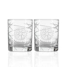 Rolf Glass Compass Star Longitude 13oz Double Old Fashioned Whiskey Glass