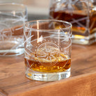 Rolf Glass Compass Star Longitude 11oz On the Rocks Whiskey Glass