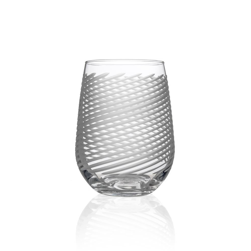 Cyclone 17oz Stemless Wine Tumbler Glass | Set of 4 - Thumbnail 4
