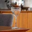 Rolf Glass Diamond 5oz Nic & Nora Classic Cocktail Glass on a dining room table