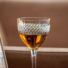 Rolf Glass Diamond 5oz Nic & Nora Classic Cocktail Glass with a bourbon