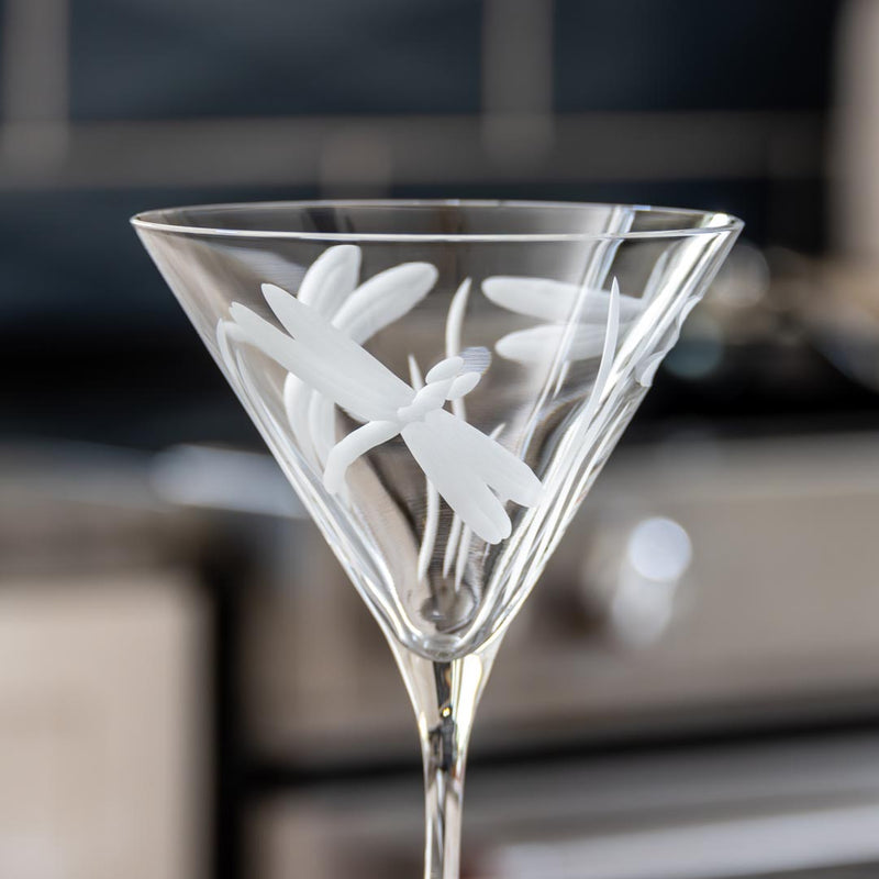 Rolf Glass Dragonfly Martini Cocktail Glass close up