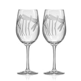 Rolf Glass Dragonfly 12oz White Wine Glass set of 2