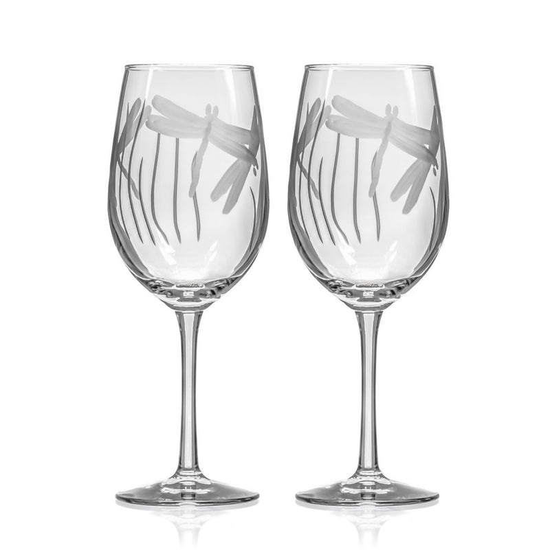 Rolf Glass Dragonfly 12oz White Wine Glass set of 2