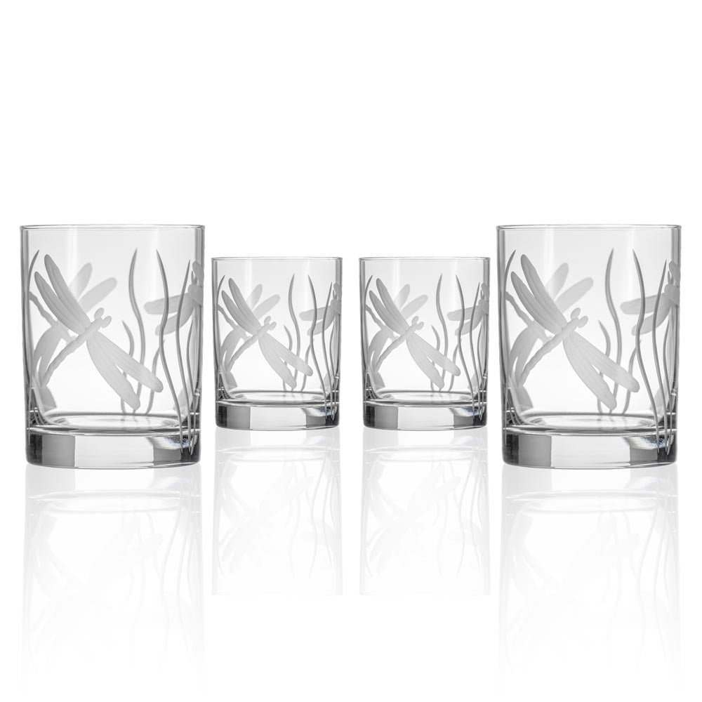 Dragonfly 13oz Double Old Fashioned Glass | Set of 4