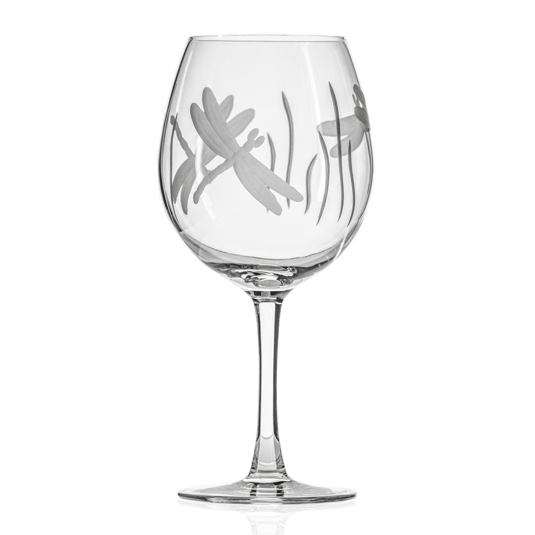 Rolf Glass Dragonfly 18oz Balloon Red Wine Glass
