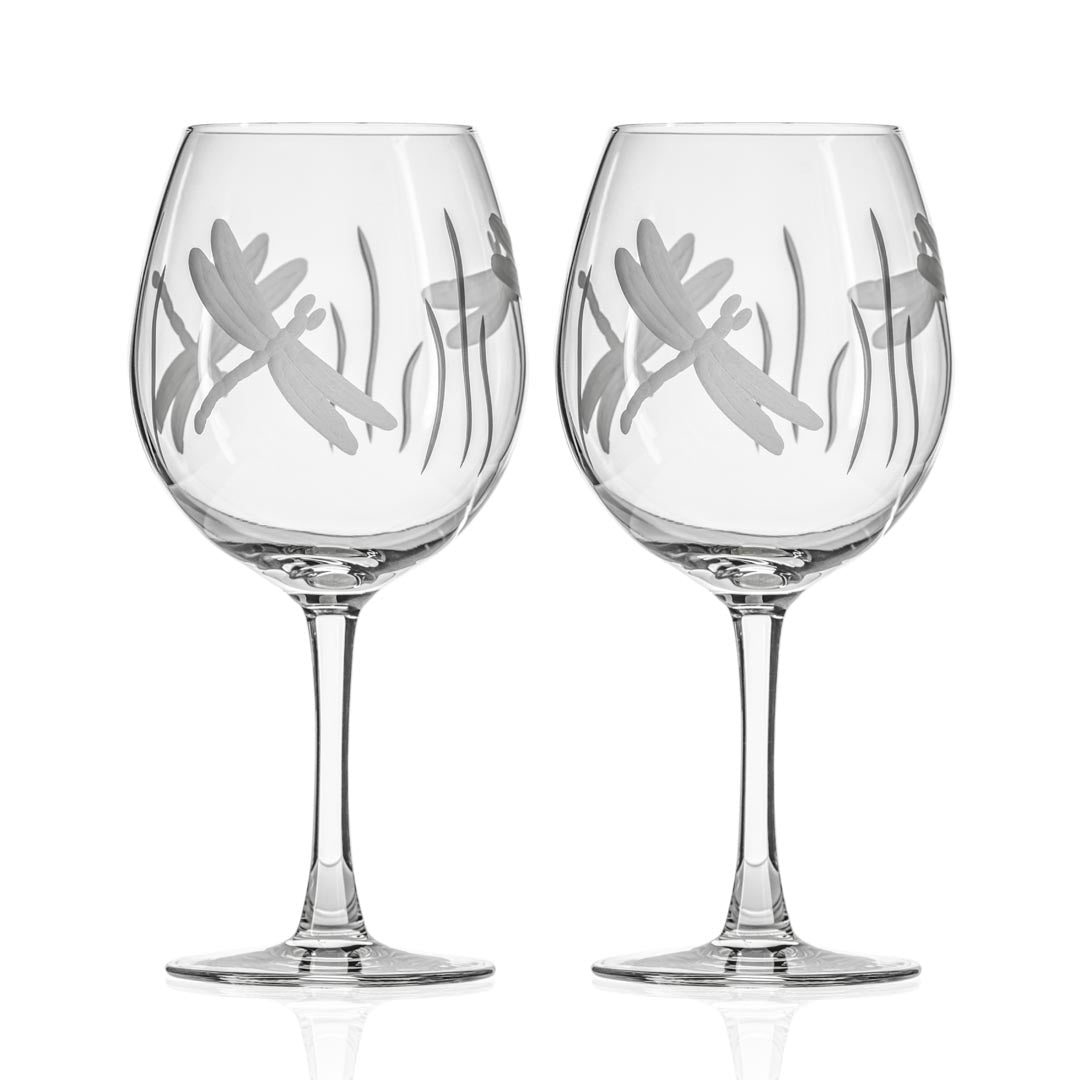 Rolf Glass Dragonfly 18oz Balloon Red Wine Glass