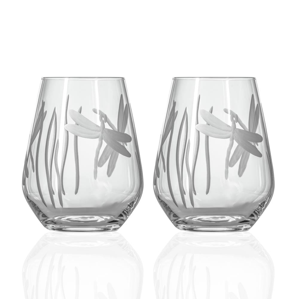 Dragonfly 18oz Stemless Wine Tumbler | Set of 2