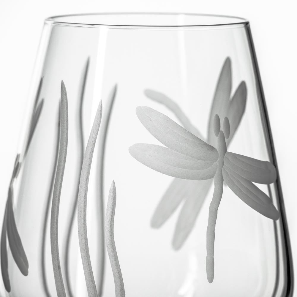 Rolf Glass Dragonfly 18oz Stemless Wine Tumbler Glass
