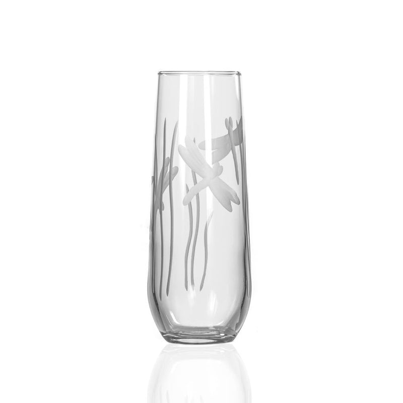 Rolf Glass Dragonfly 8.5oz Stemless Champagne Flute
