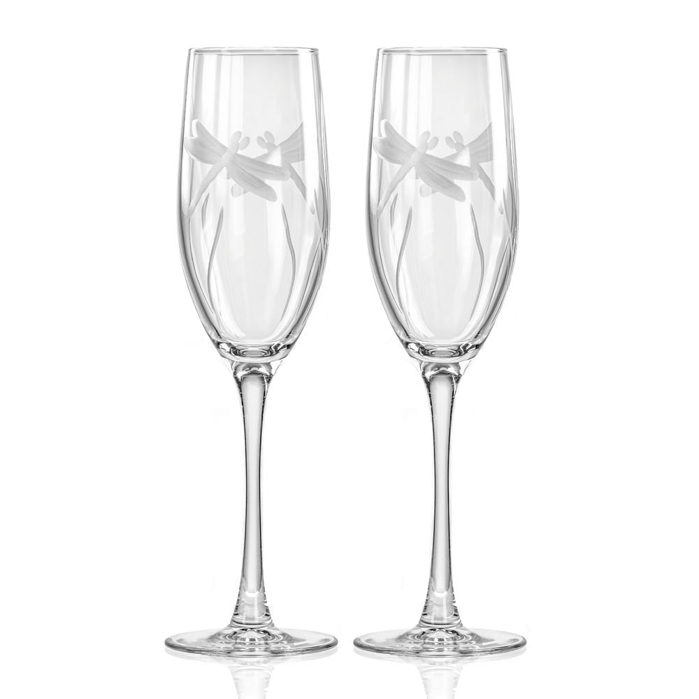  Rolf Glass Dragonfly 8oz Champagne Flute