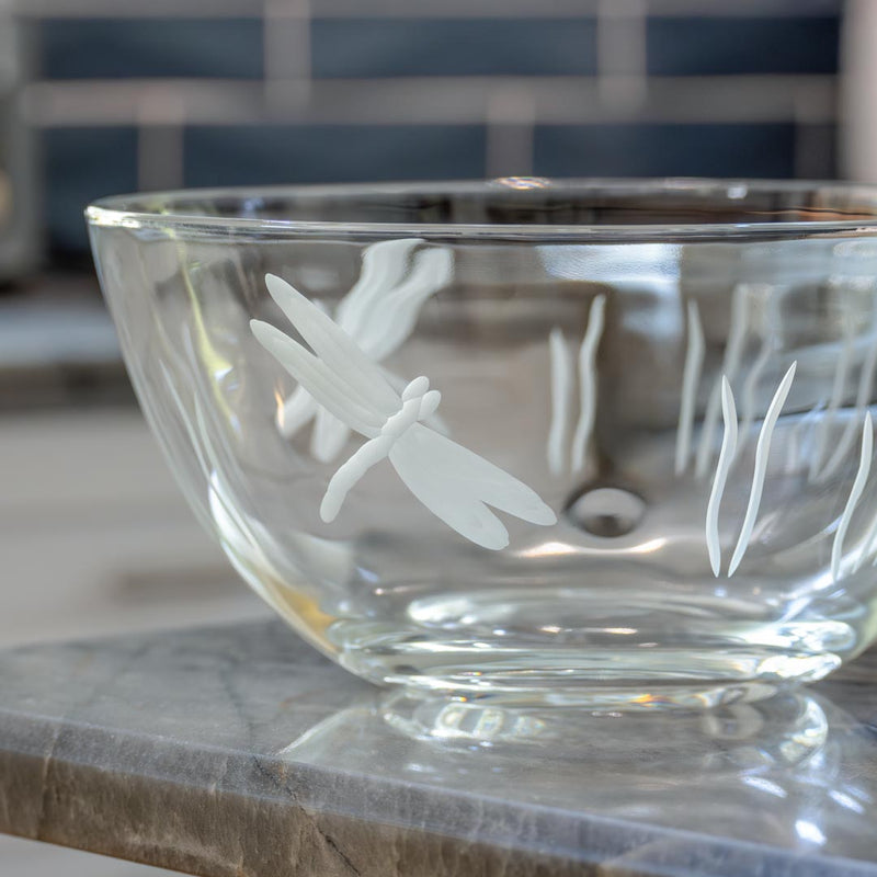 Rolf Glass Dragonfly Large Glass Bowl