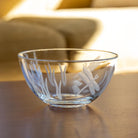 Rolf Glass Dragonfly Small Round Bowl on a table