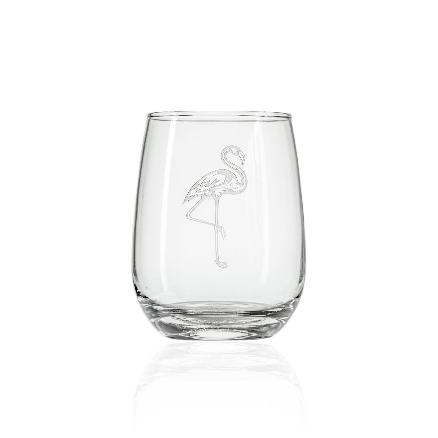 Rolf Glass Flamingo Stemless Wine Glass