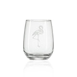 Rolf Glass Flamingo Stemless Wine Glass