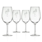 Rolf Glass Flamingo All Purpose Wine Glass Set of 4