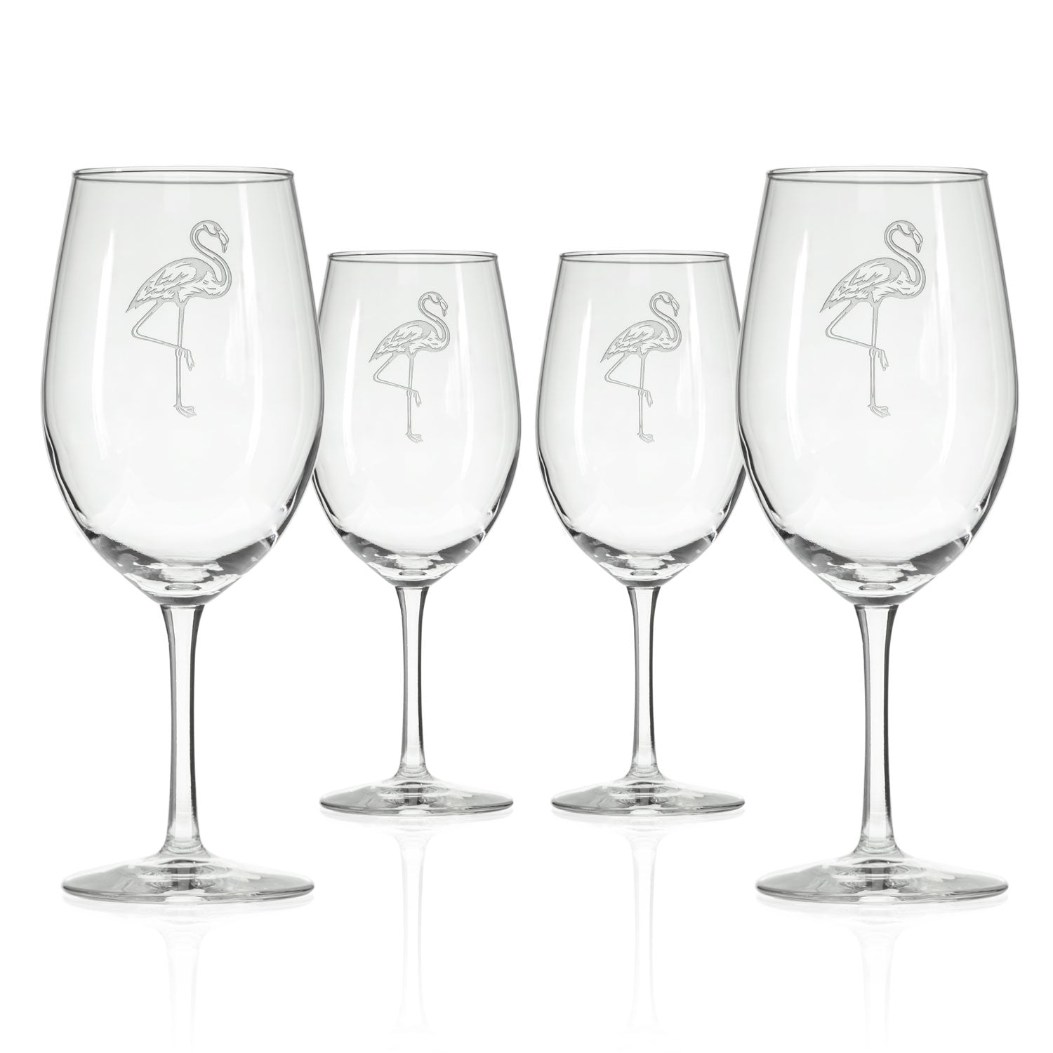 Rolf Glass Flamingo All Purpose Wine Glass Set of 4
