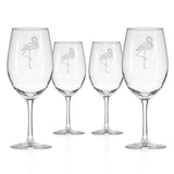 Rolf Glass Flamingo All Purpose Wine Glass Set of 4