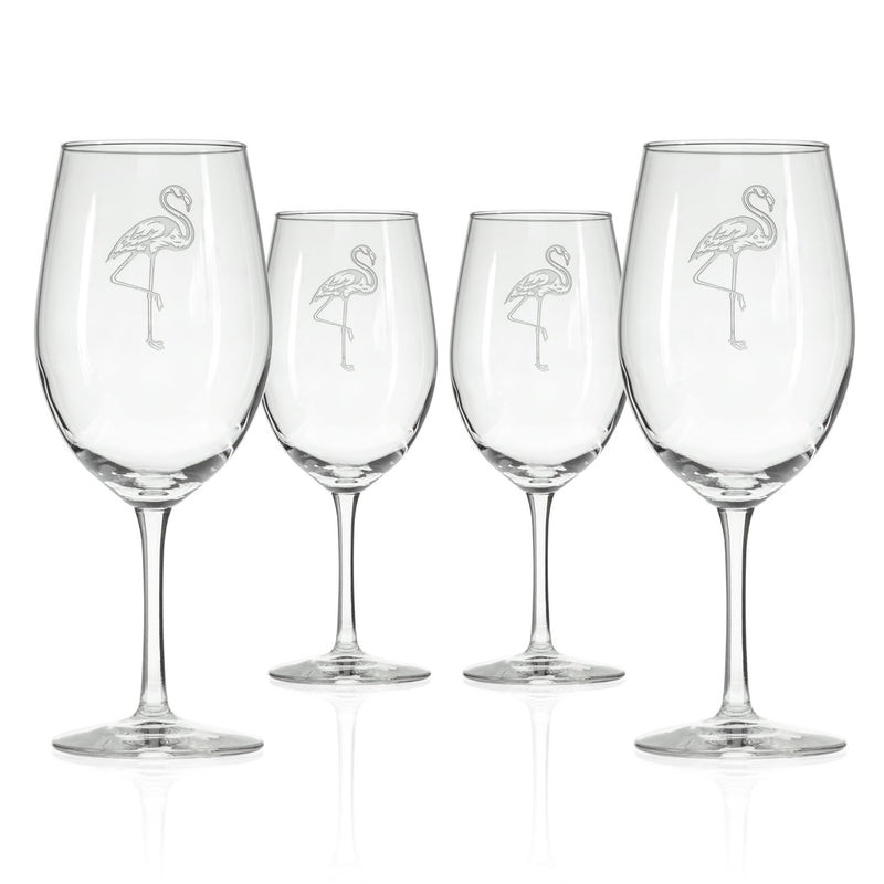 Rolf Glass Flamingo All Purpose Wine Glass Set of 4