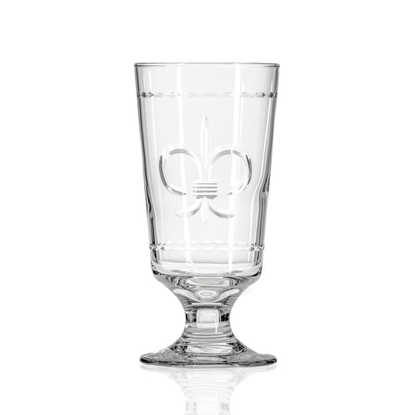 Rolf Glass Fleur De Lis 10oz Footed Highball Cocktail Glass