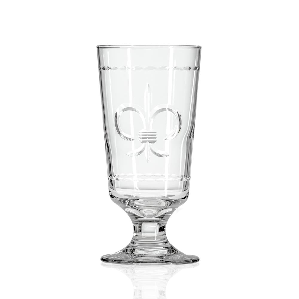 Rolf Glass Fleur De Lis 10oz Footed Highball Cocktail Glass