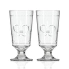 Rolf Glass Fleur De Lis 10oz Footed Highball Cocktail Glass