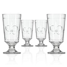Rolf Glass Fleur De Lis 10oz Footed Highball Cocktail Glass