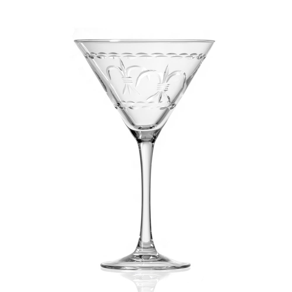Fleur De Lis 10oz Martini Cocktail Glass | Set of 4 - Thumbnail 2