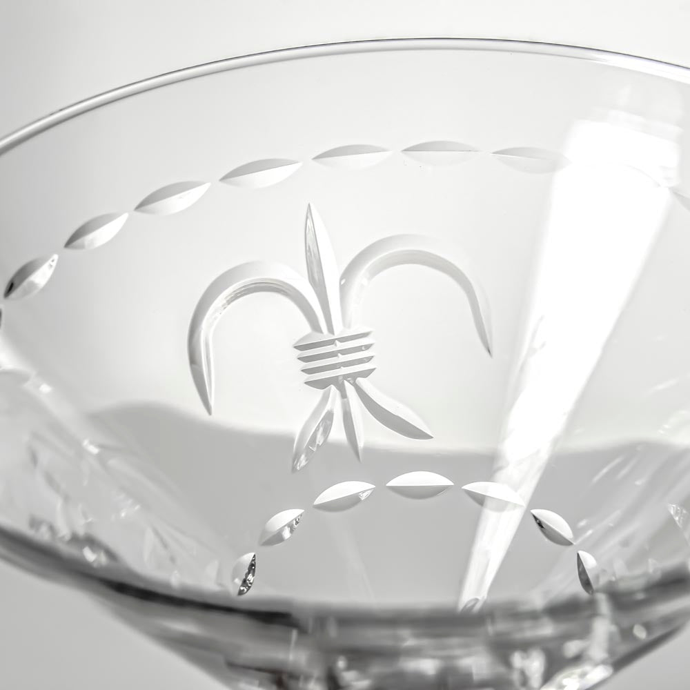 Rolf Glass Fleur De Lis 10oz Martini Cocktail Glass