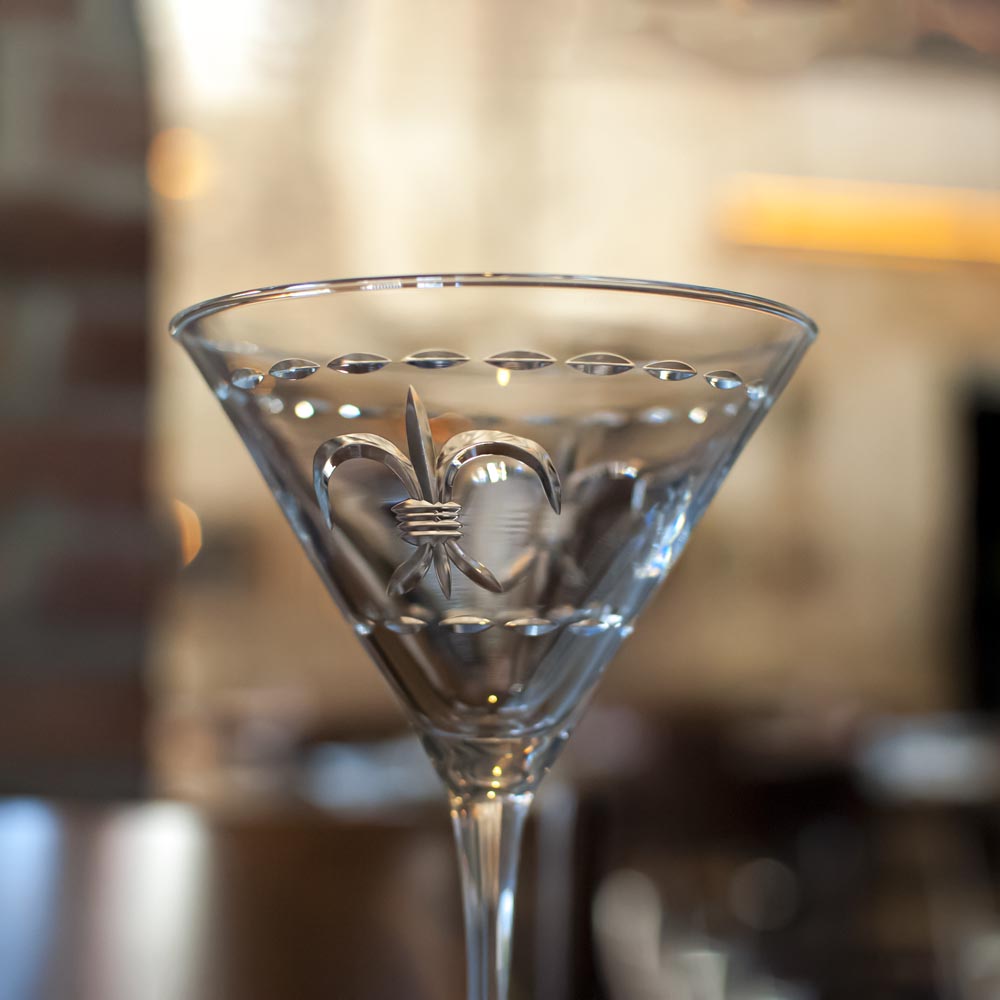 Rolf Glass Fleur De Lis 10oz Martini Cocktail Glass