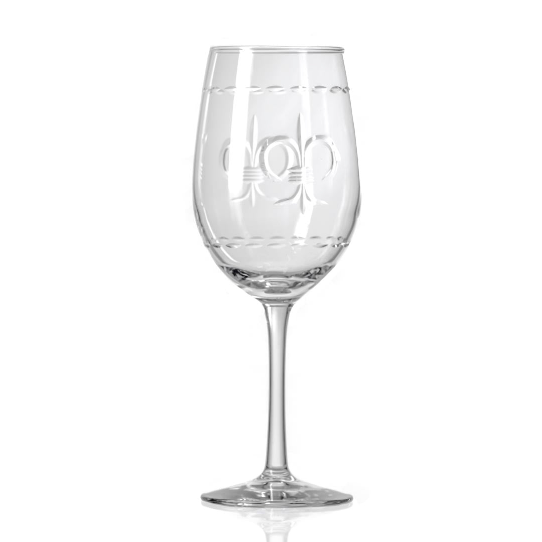 Fleur De Lis 12oz White Wine Glass - Thumbnail 2