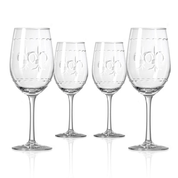 Rolf Glass Fleur De Lis 12oz White Wine Glass
