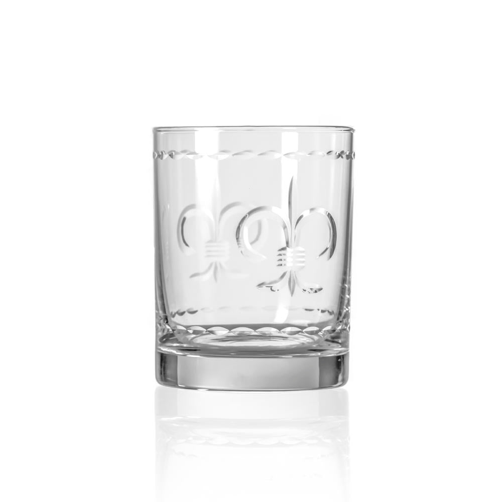 Rolf Glass Fleur De Lis 13oz Double Old Fashioned Whiskey Glass