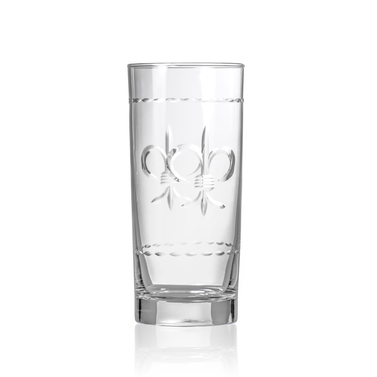Fleur De Lis 15oz Cooler Highball Cocktail Glass | Set of 4