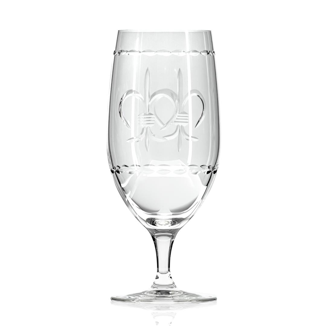 Fleur De Lis 16oz Footed Iced Tea Glass | Set of 4 - Thumbnail 2