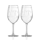 Rolf Glass Fleur de Lis 18oz All Purpose Wine Glass set of 2