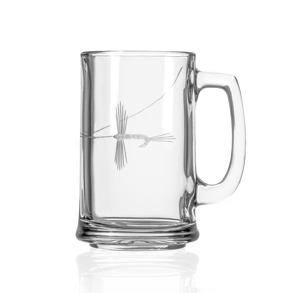 Fly Fishing 15oz Beer Mug Set of 4 Rolf Glass