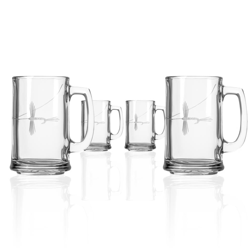 Rolf Glass Fly Fishing 15oz Beer Mug