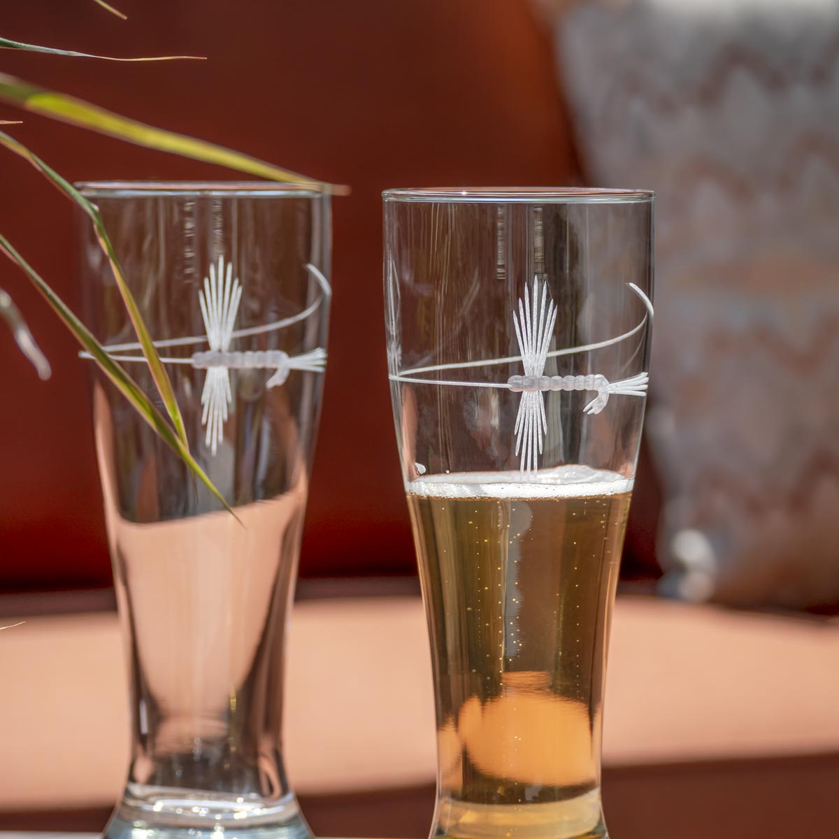 Rolf Glass Fly Fishing 16oz Beer Pilsner Glass