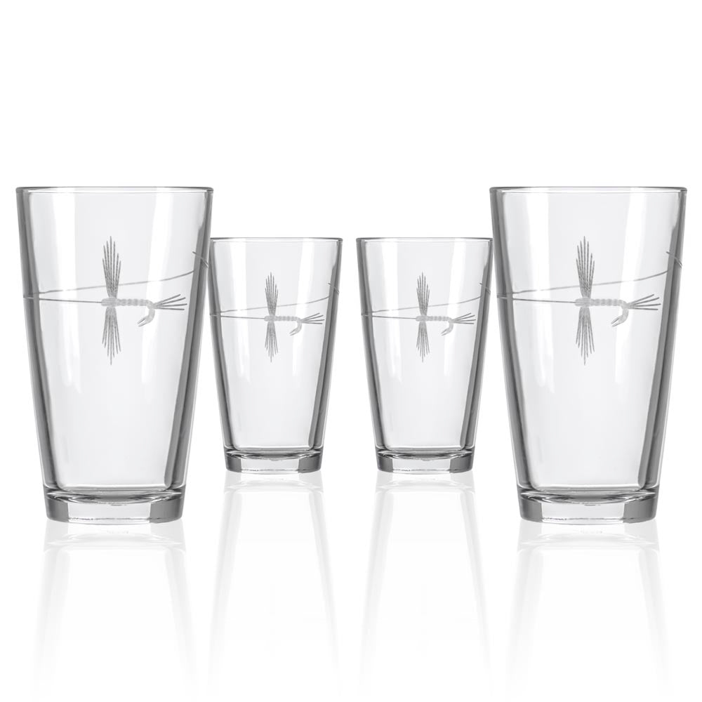 Rolf Glass Fly Fishing 16oz Beer Pint Glass