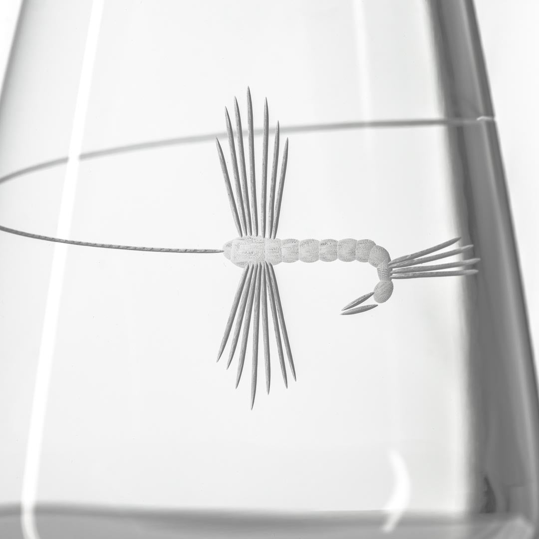 Fly Fishing 18oz Stemless Wine Tumbler Glass | Set of 4 - Thumbnail 3